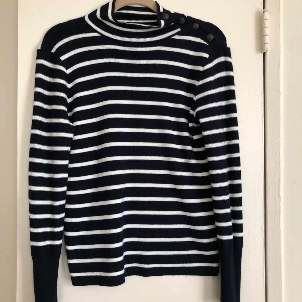 J Crew Nazy White Nautical sweater